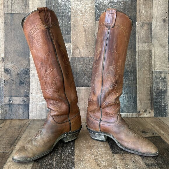 Olathe 6009 Vintage Tall Buckaroo Cowboy Boots Mens 9.5 D - Picture 2 of 12